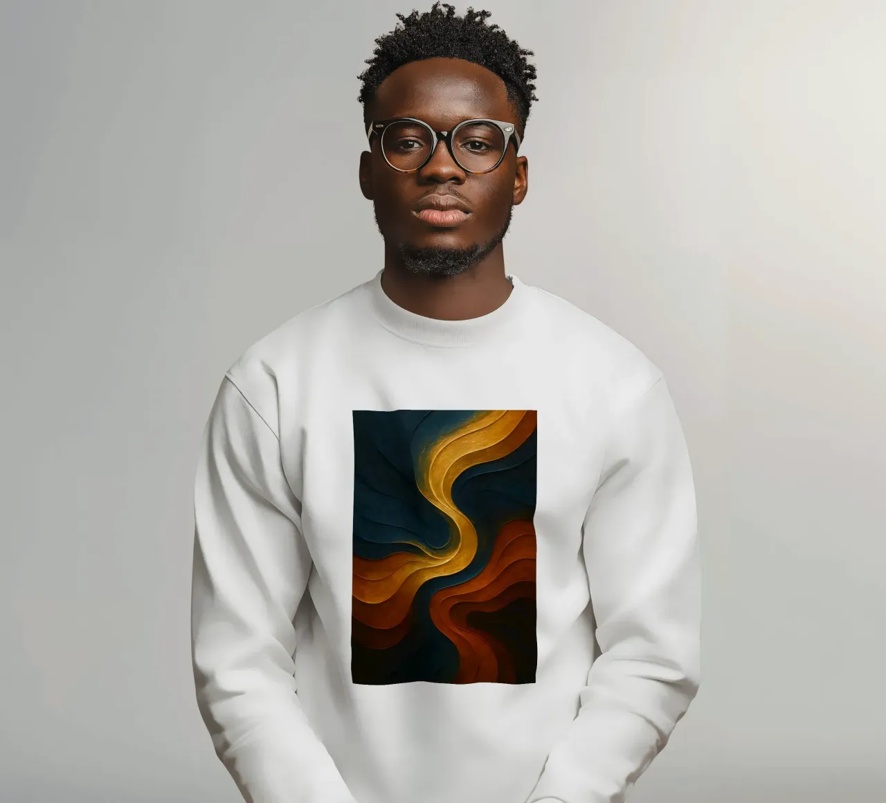 Abstract Liquid Colorful felpa da Indah Creative