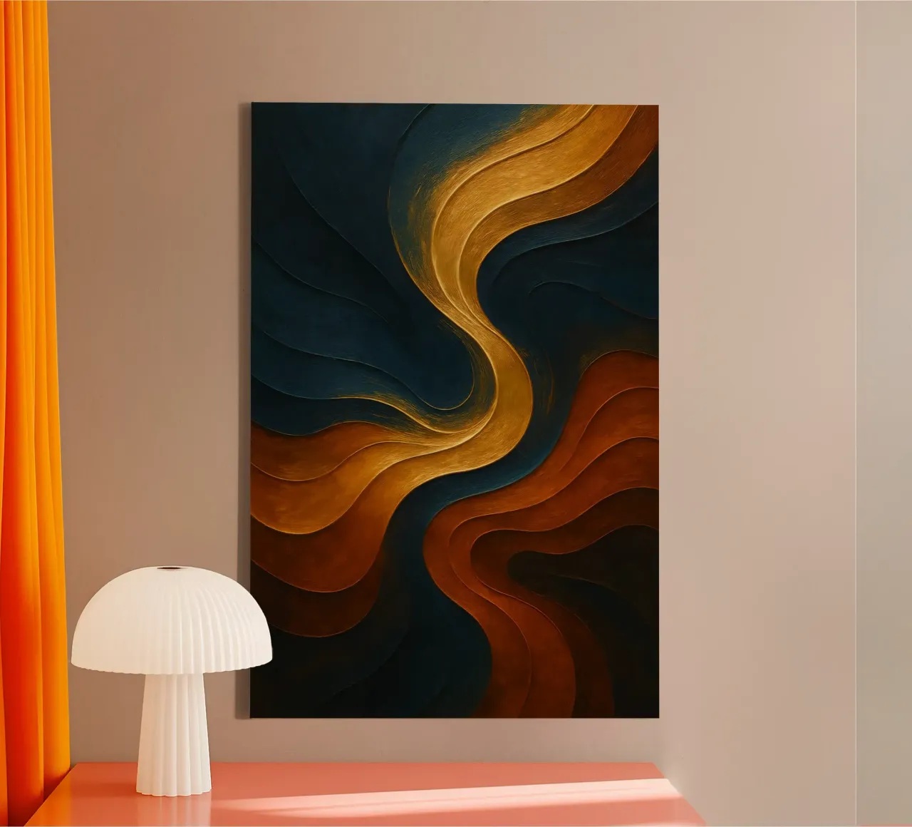 Abstract Liquid Colorful canvas by Indah Creative