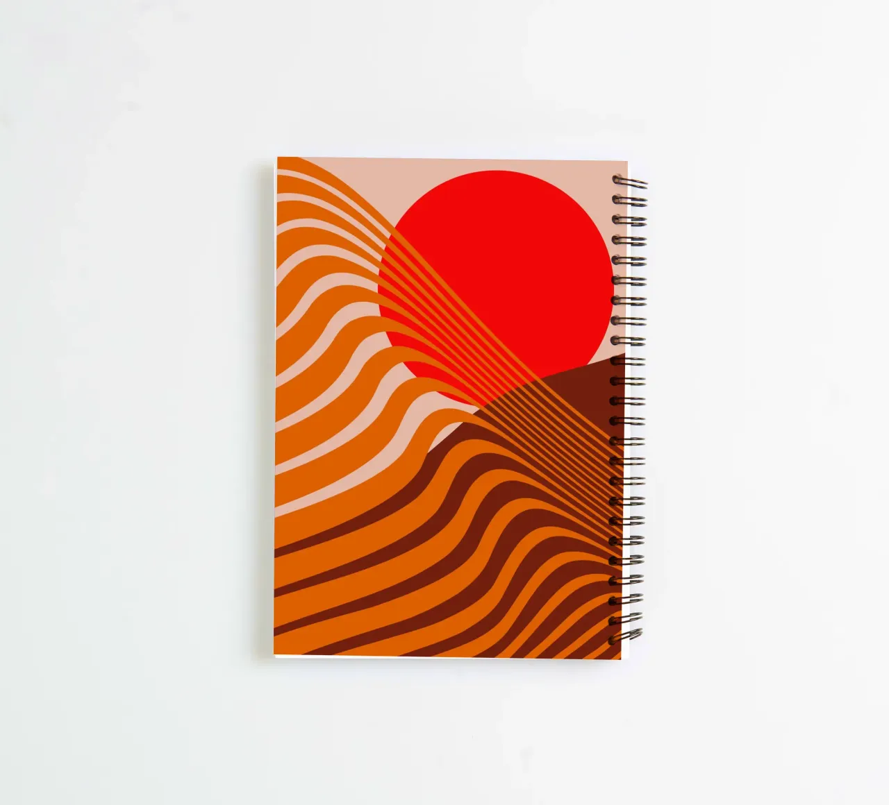 Beyond The Fog Red and Brown spiral notebook by SilverPegasus
