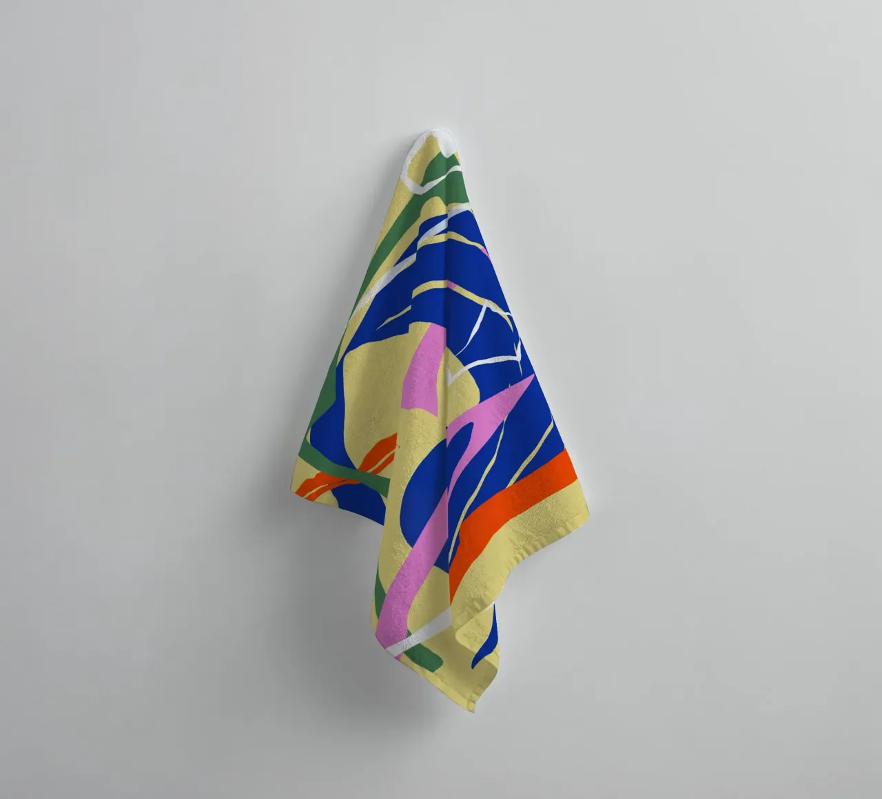 Paper cut out abstract arrangement towel by Little Dean