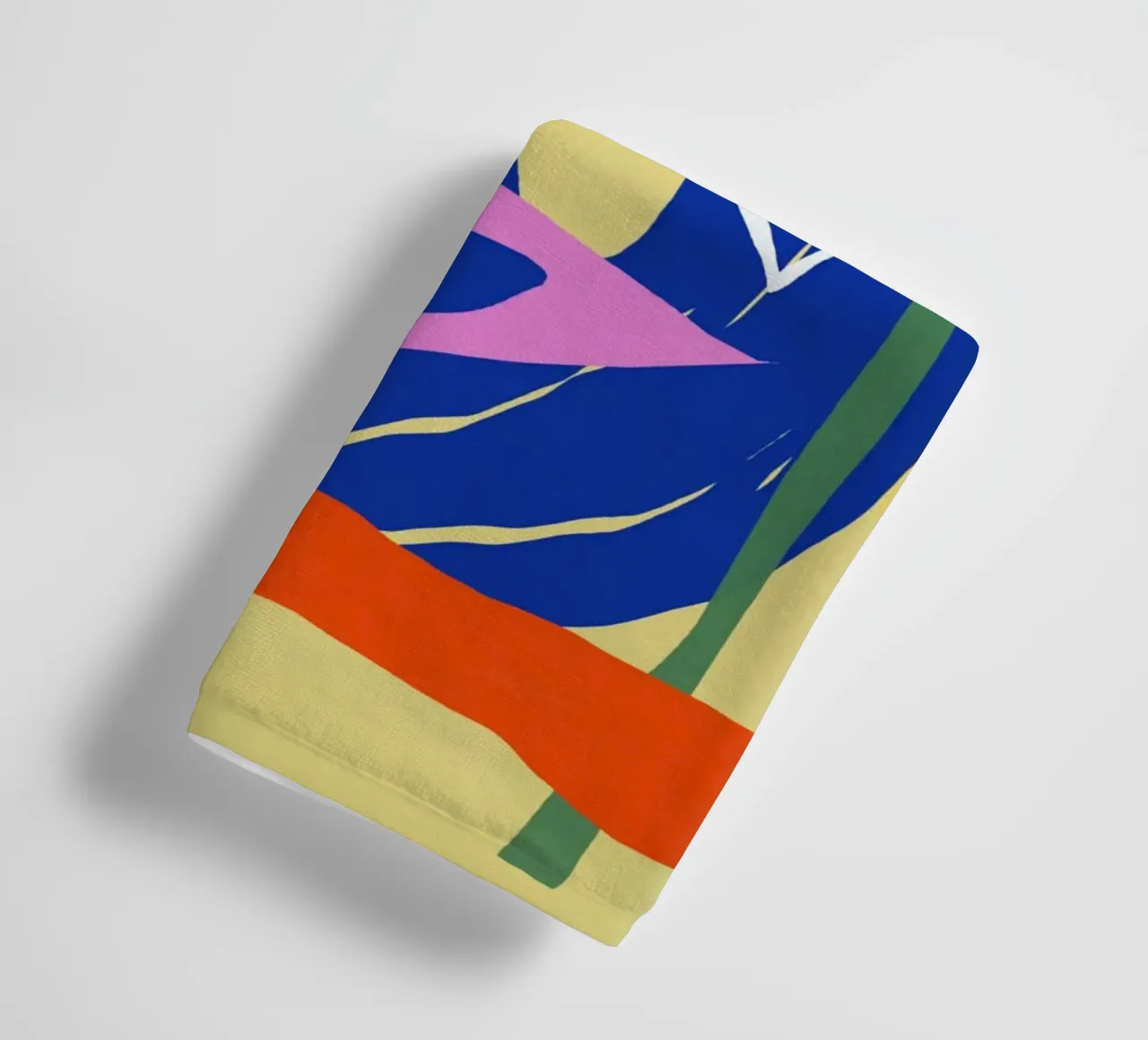 Paper cut out abstract arrangement towel by Little Dean