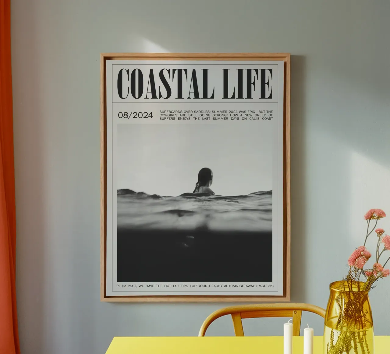 Coastal Life No 02 tela con Cornice a cassetta da treechild