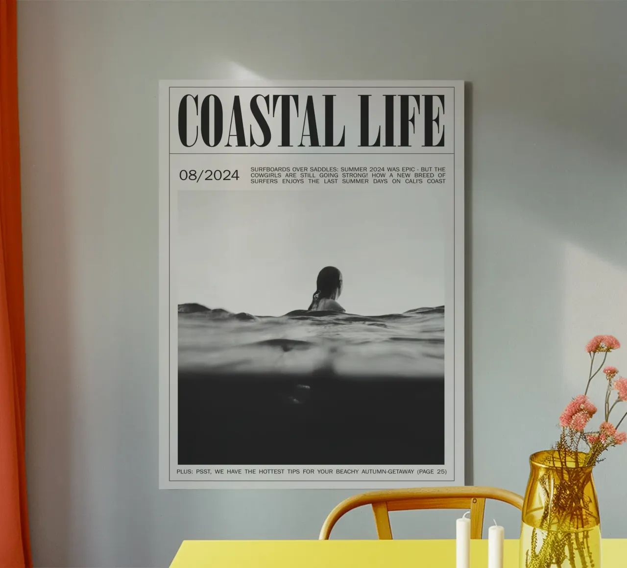 Coastal Life No 02 tela con Cornice a cassetta da treechild