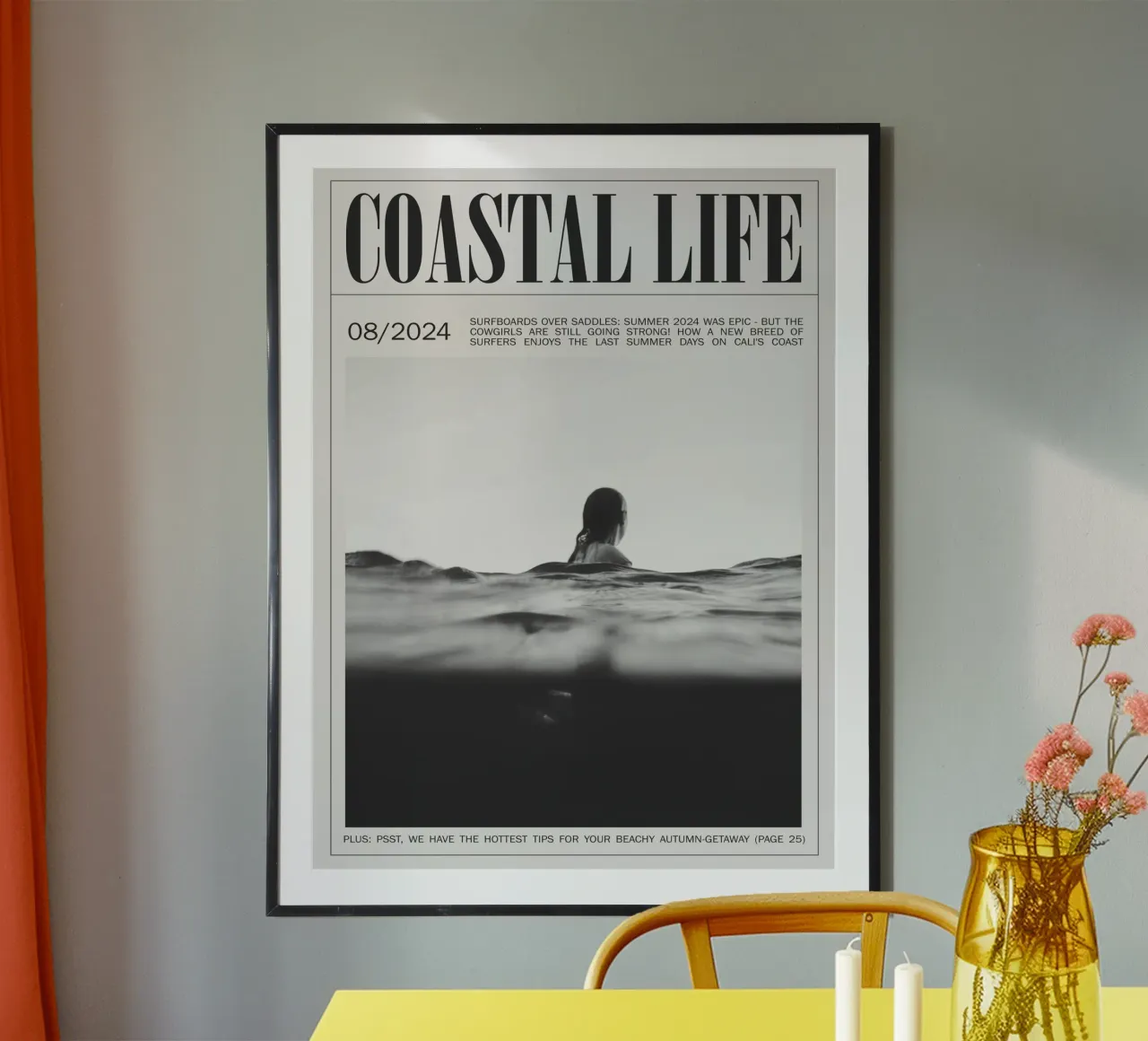Coastal Life No 02 poster con telaio in plastica da treechild