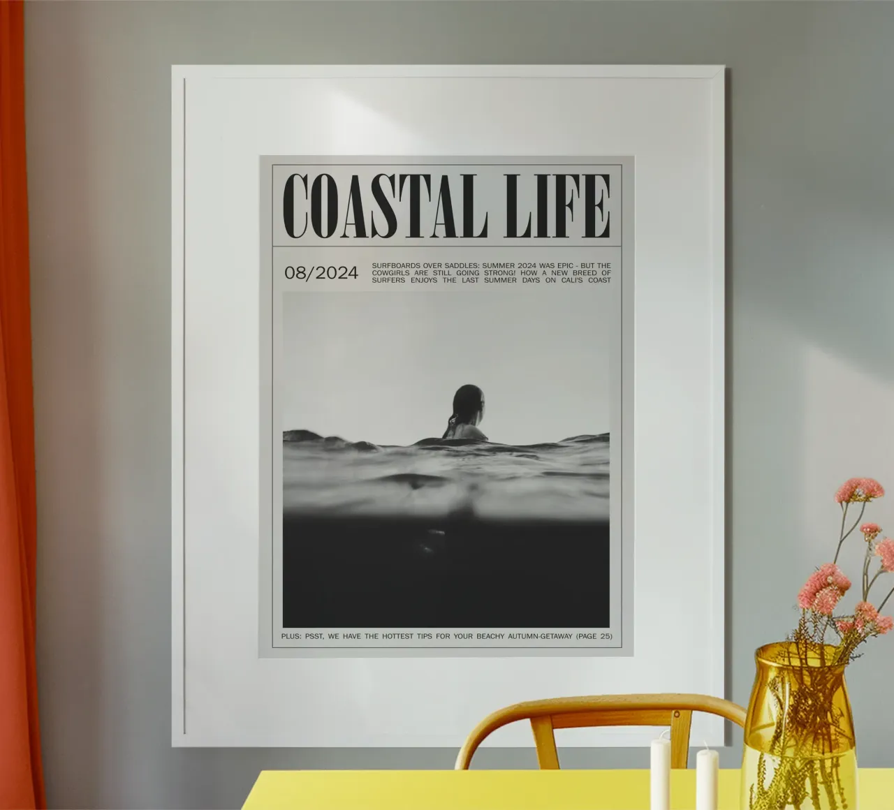 Coastal Life No 02 poster con telaio in plastica da treechild
