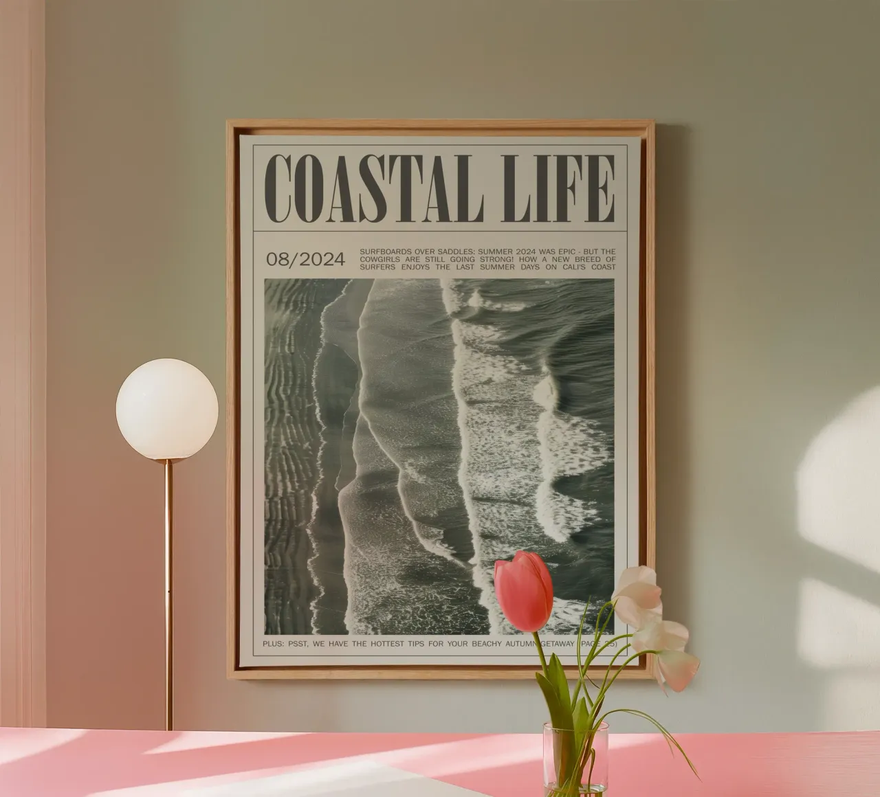 Coastal Life No 03 tela con Cornice a cassetta da treechild