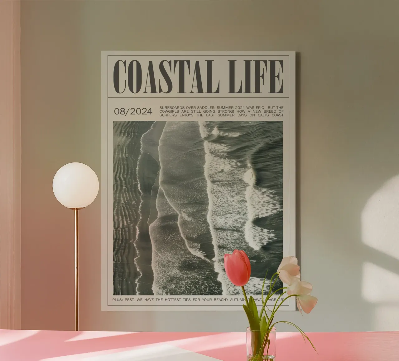 Coastal Life No 03 tela con Cornice a cassetta da treechild