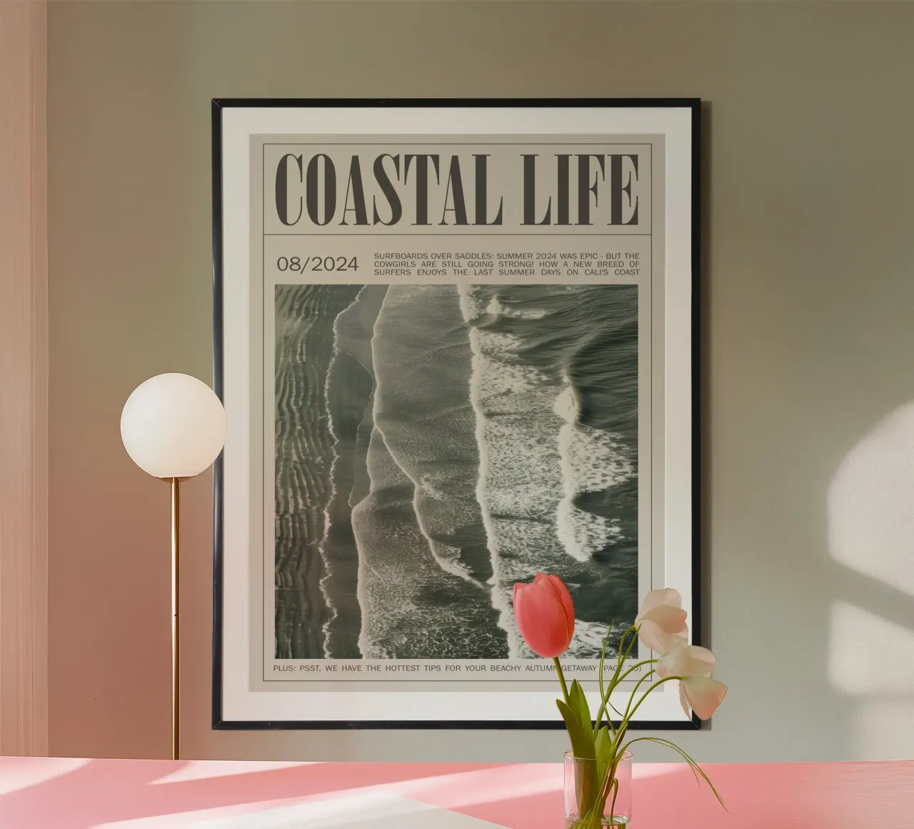 Coastal Life No 03 poster con telaio in plastica da treechild