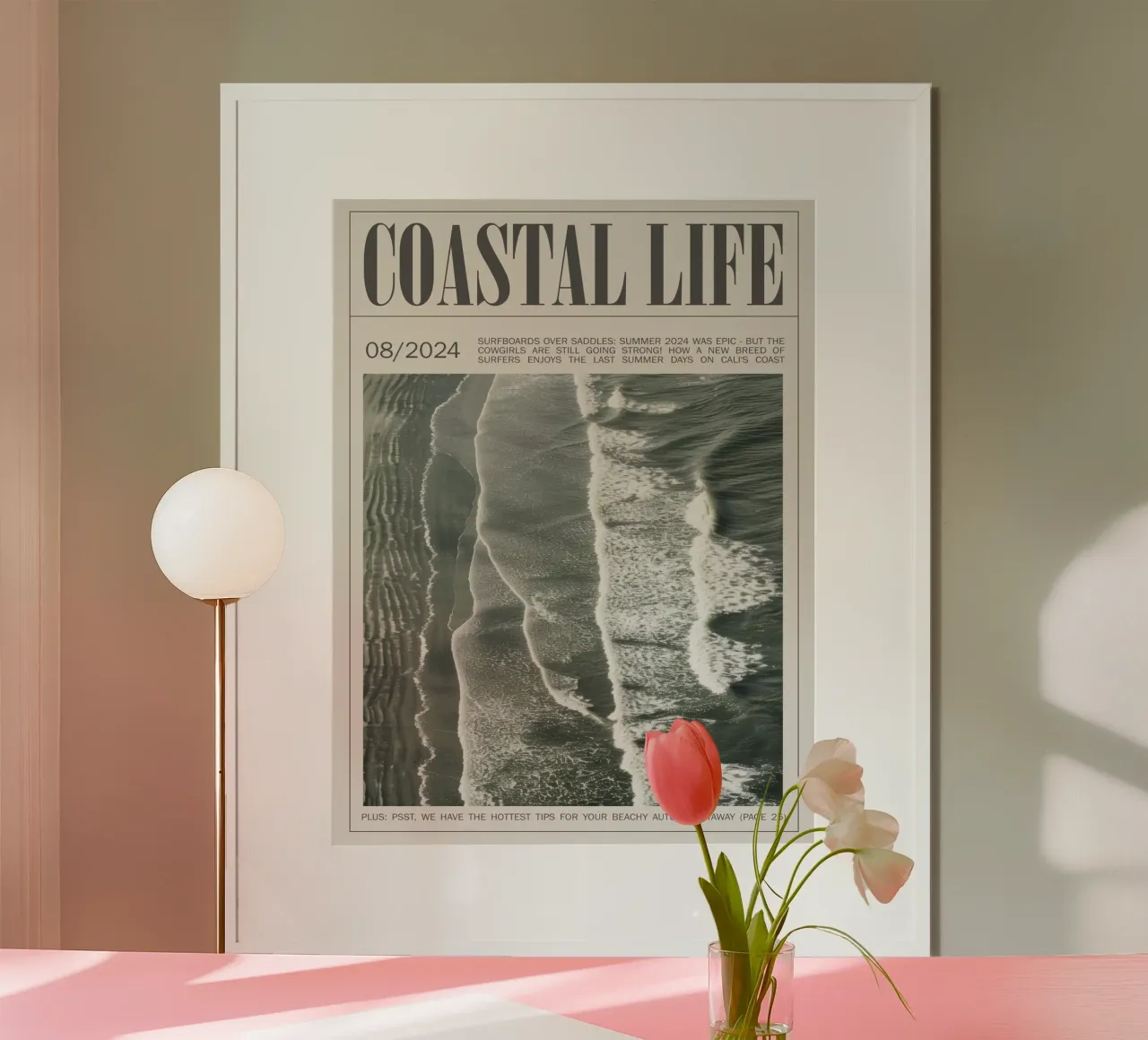 Coastal Life No 03 poster con telaio in plastica da treechild