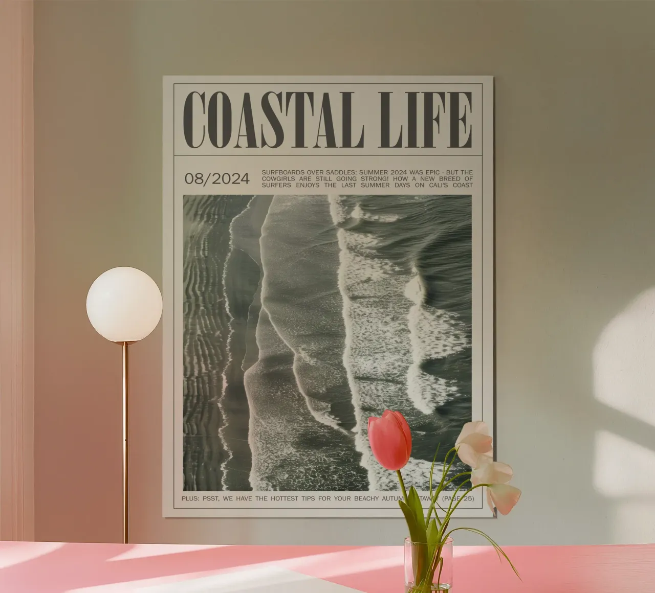 Coastal Life No 03 poster con telaio in plastica da treechild