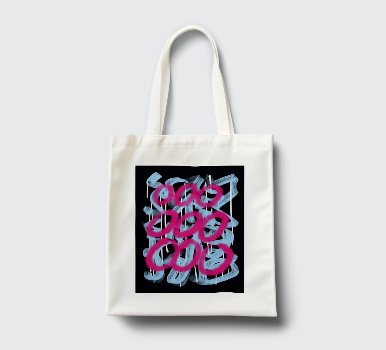 Loop rosa astratto borsa in juta da Little Dean
