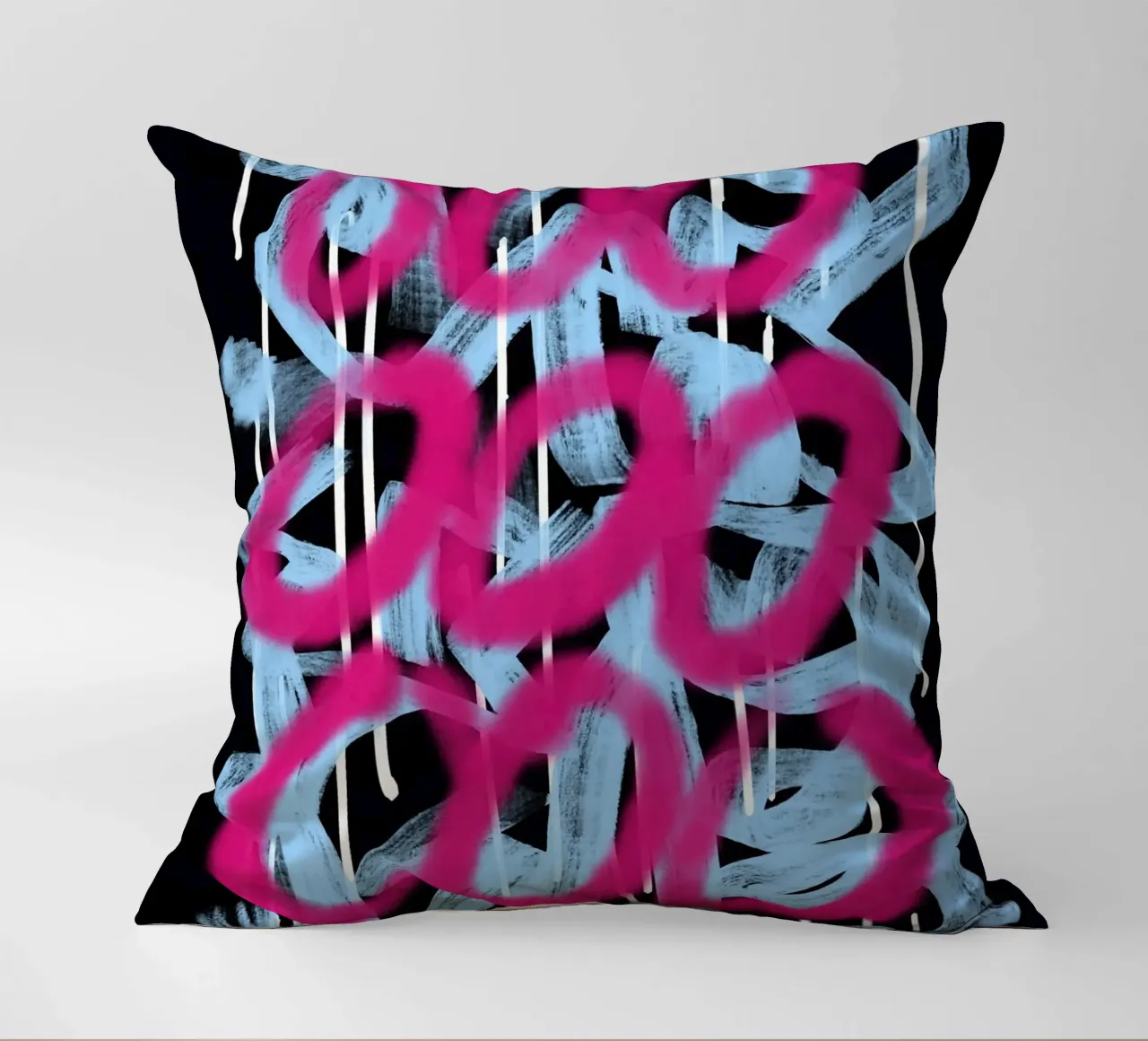 Loop rosa astratto cuscino da Little Dean