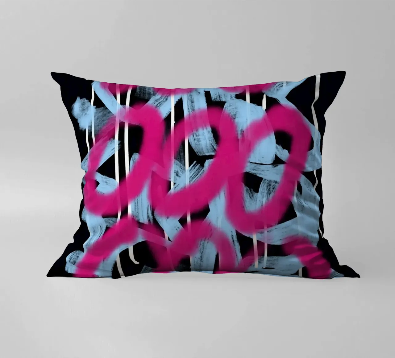 Loop rosa astratto cuscino da Little Dean