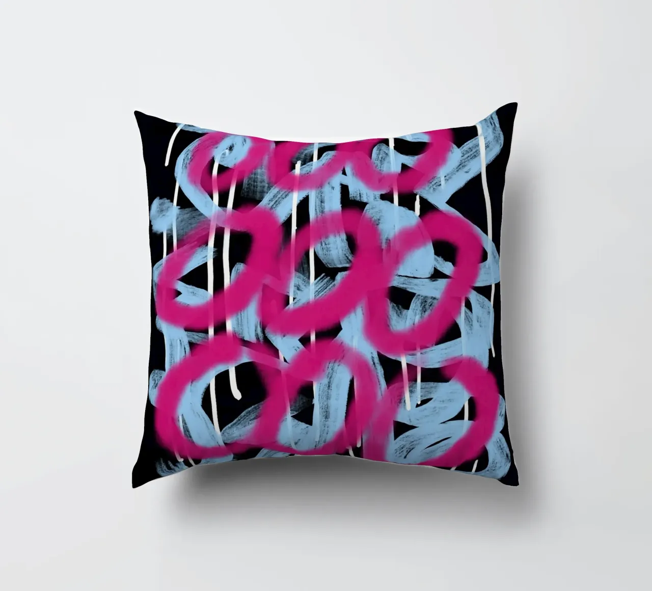 Loop rosa astratto cuscino da Little Dean