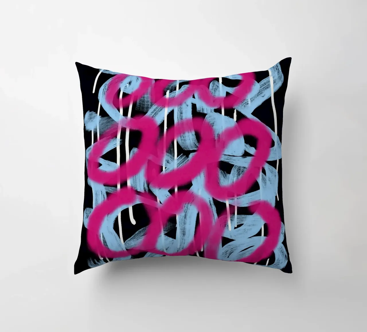 Loop rosa astratto cuscino da Little Dean