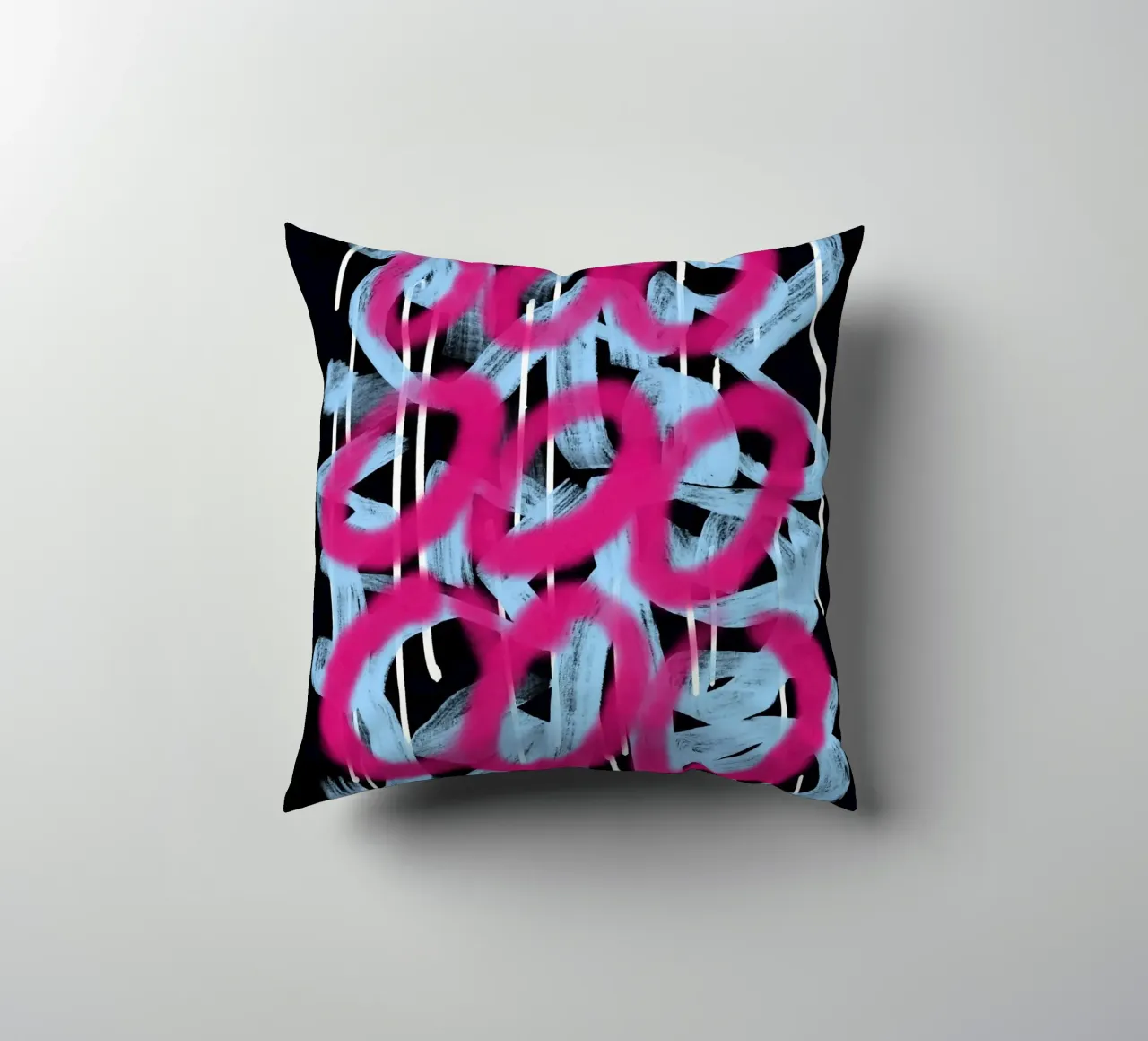 Loop rosa astratto cuscino da Little Dean