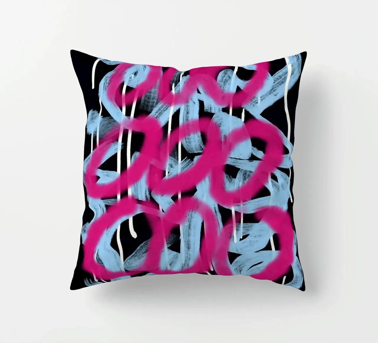 Loop rosa astratto cuscino da Little Dean