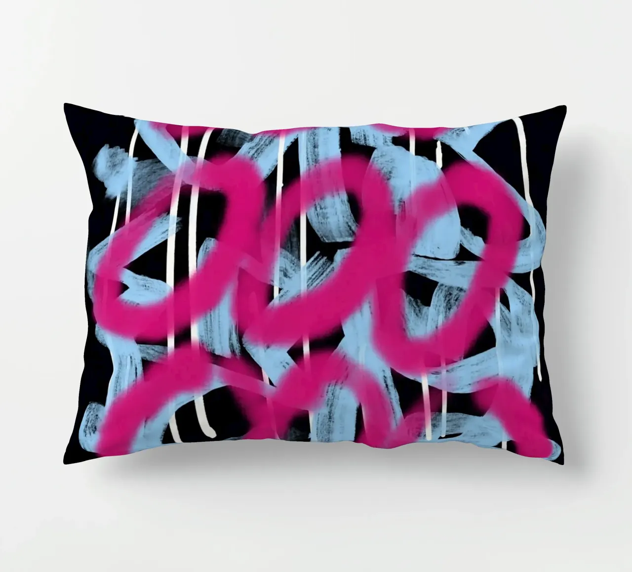 Loop rosa astratto cuscino da Little Dean