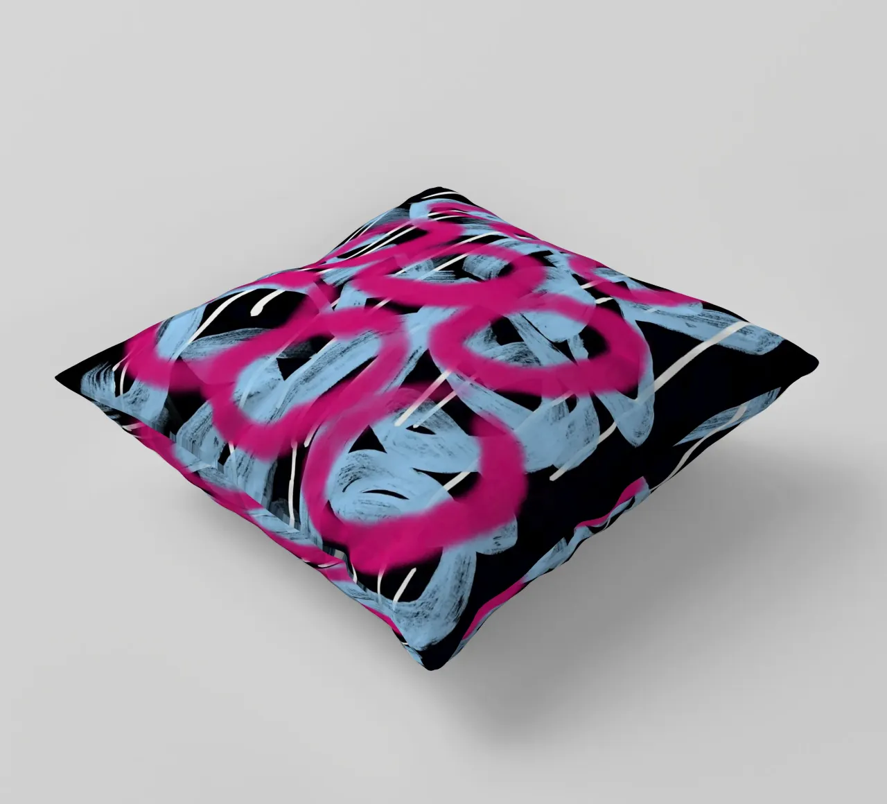 Loop rosa astratto cuscino da Little Dean