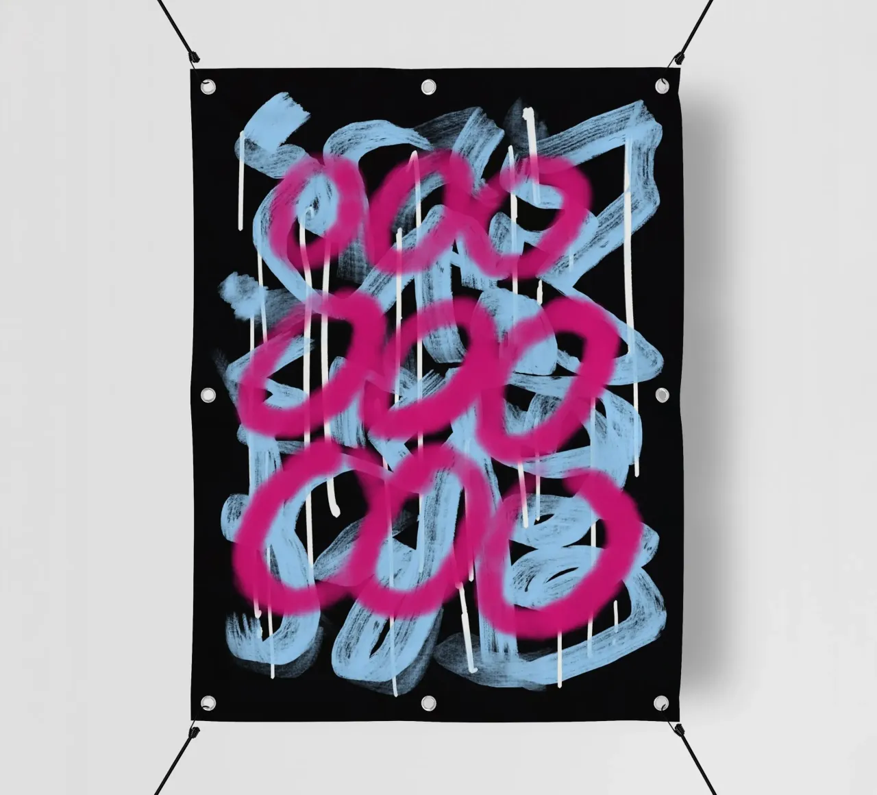 Loop rosa astratto telo in pvc da Little Dean