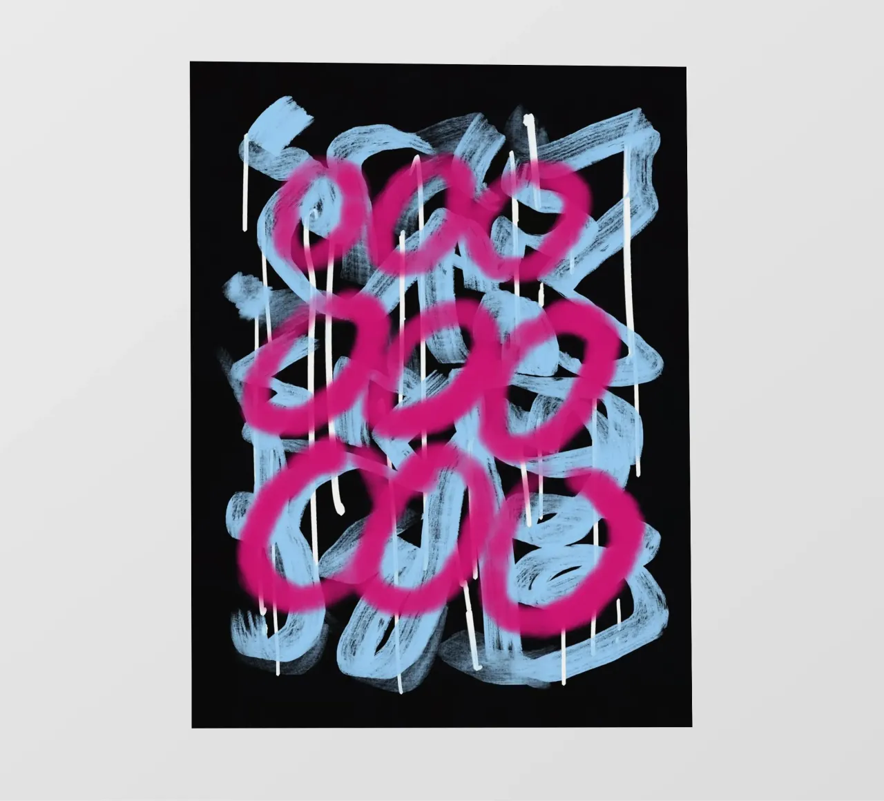 Loop rosa astratto telo in pvc da Little Dean