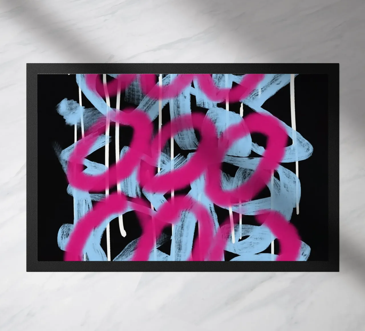 Schleife rosa abstrakt Fußmatte von Little Dean