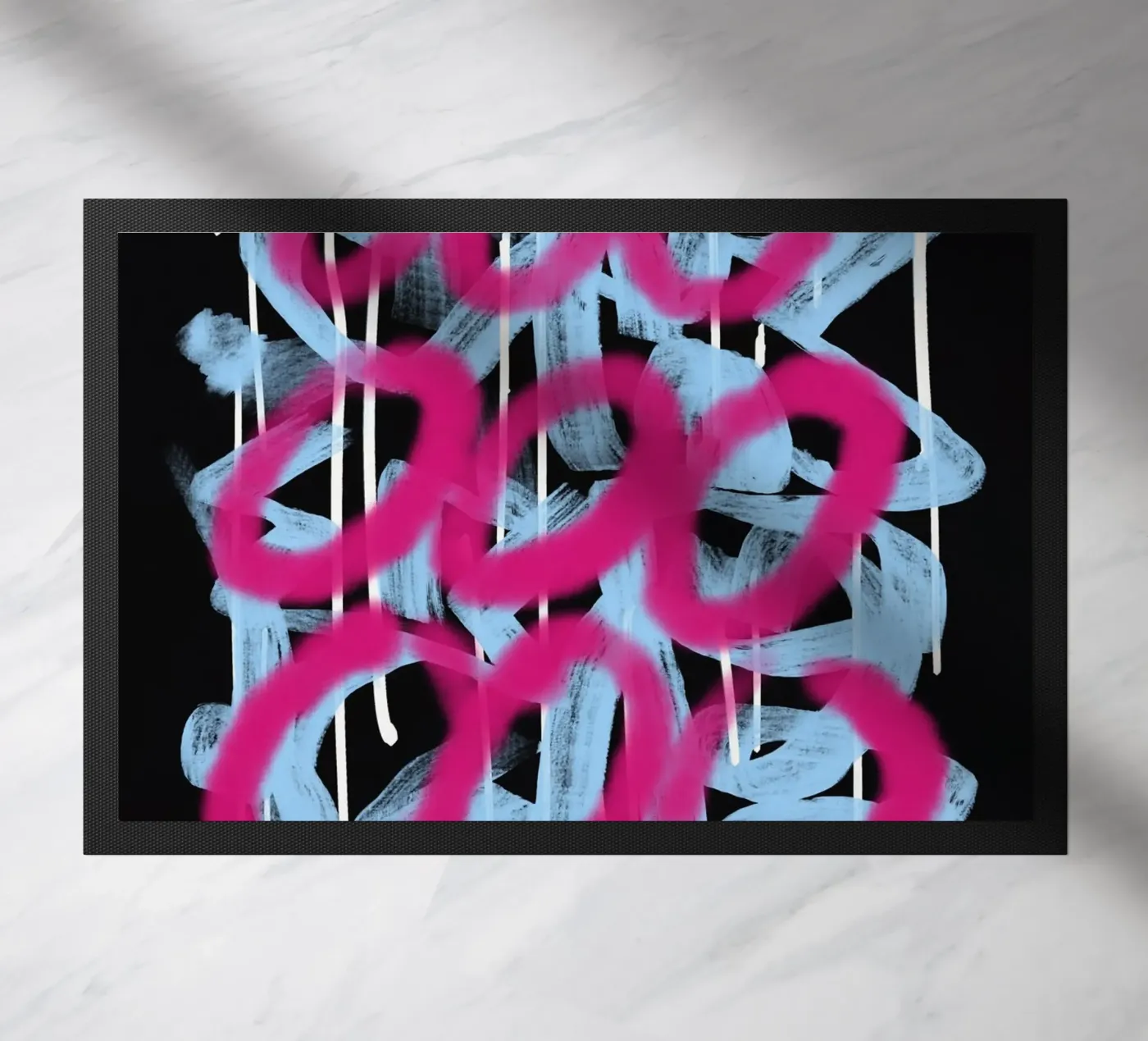 Boucle rose abstraite paillasson de Little Dean