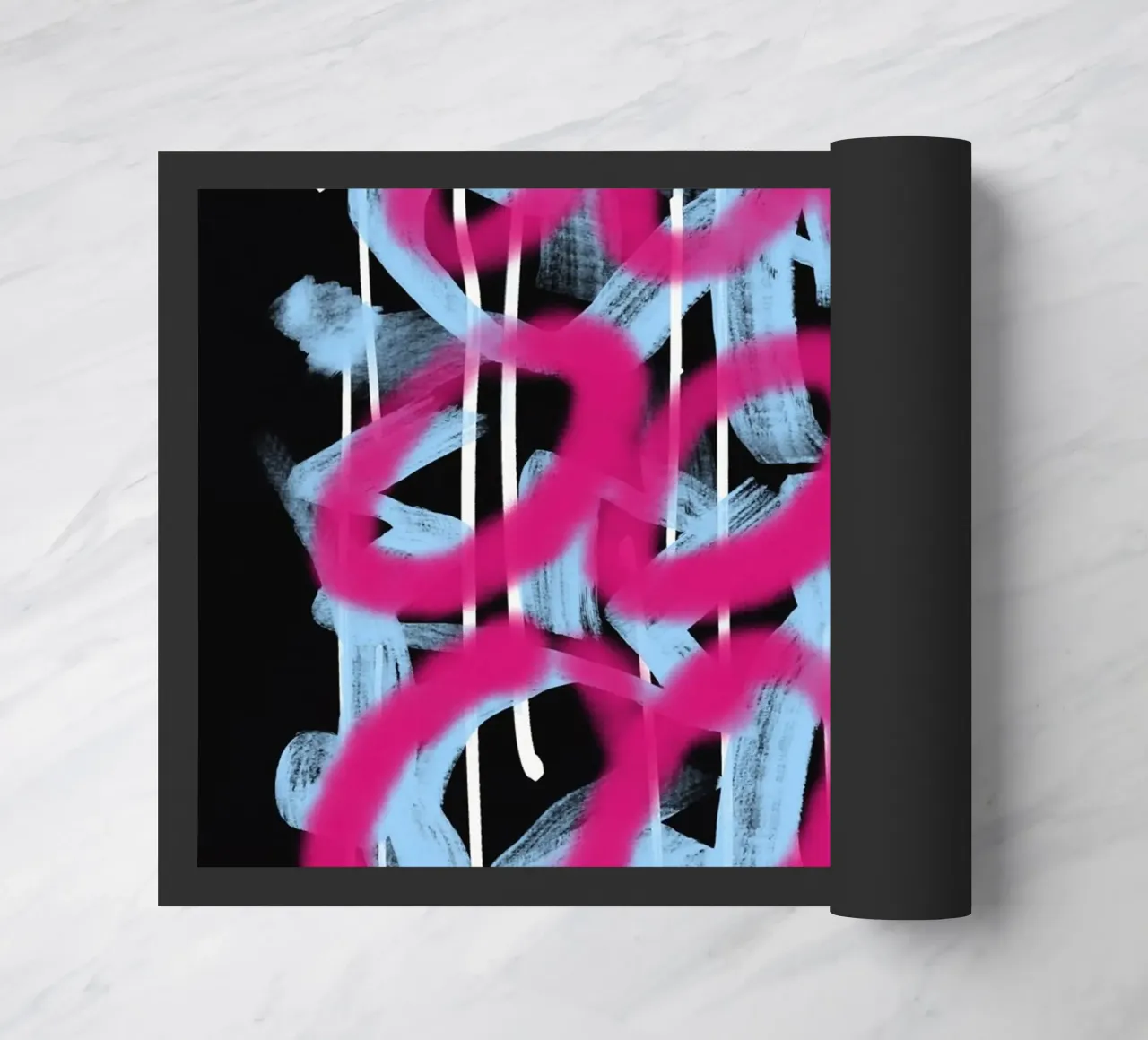 Schleife rosa abstrakt Fußmatte von Little Dean