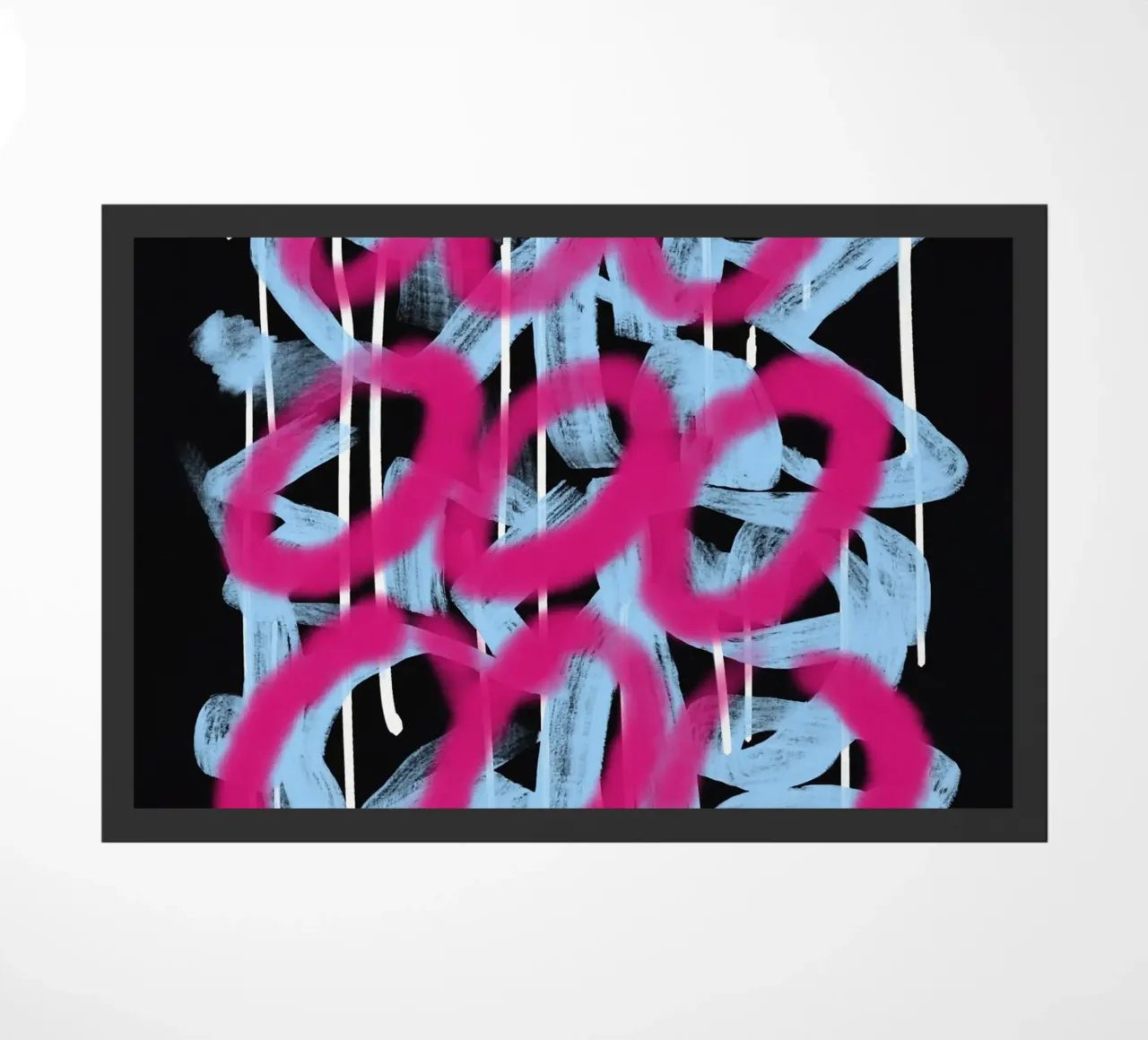 Schleife rosa abstrakt Fußmatte von Little Dean