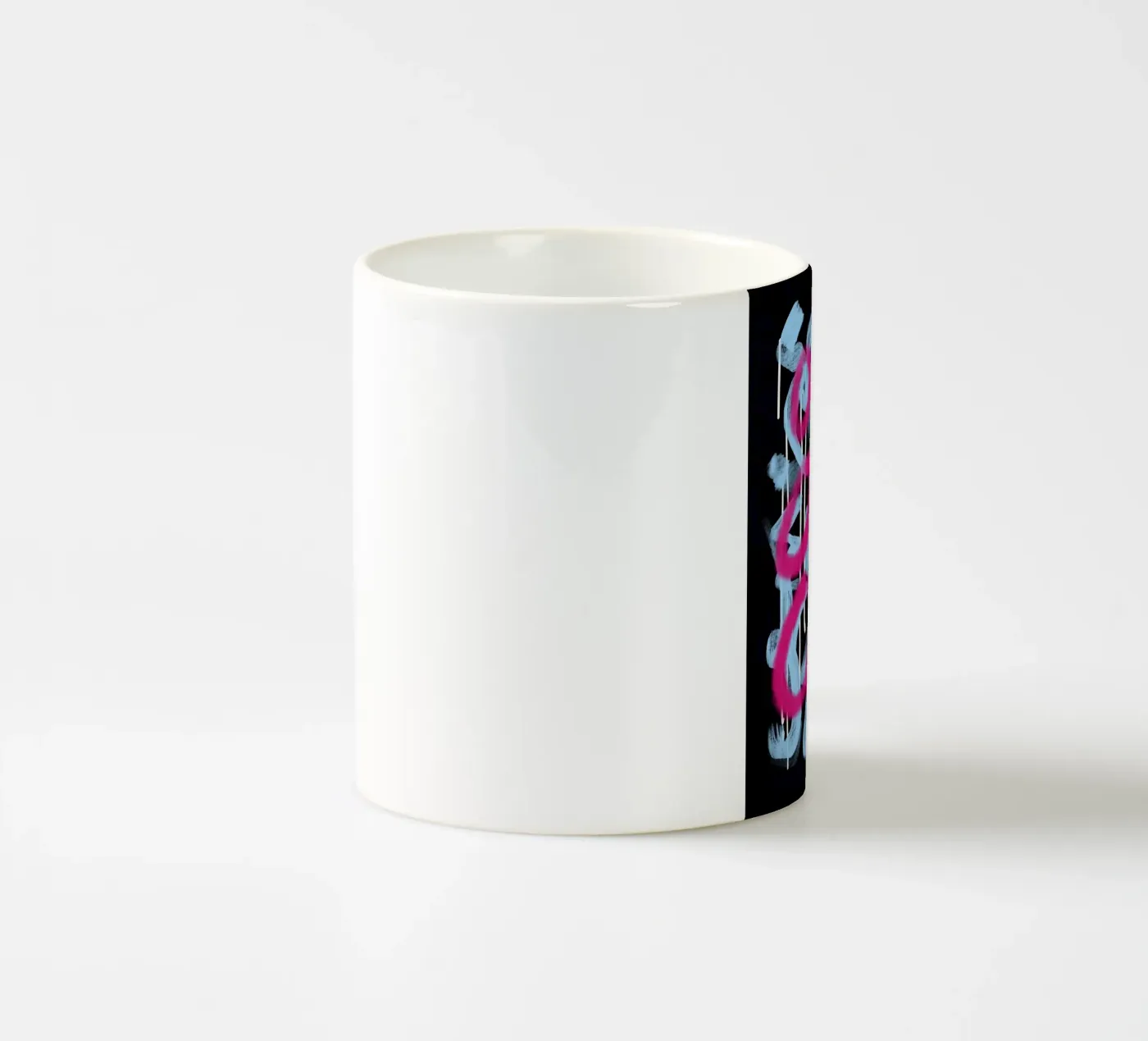Loop pink abstract ceramic mug by Little Dean