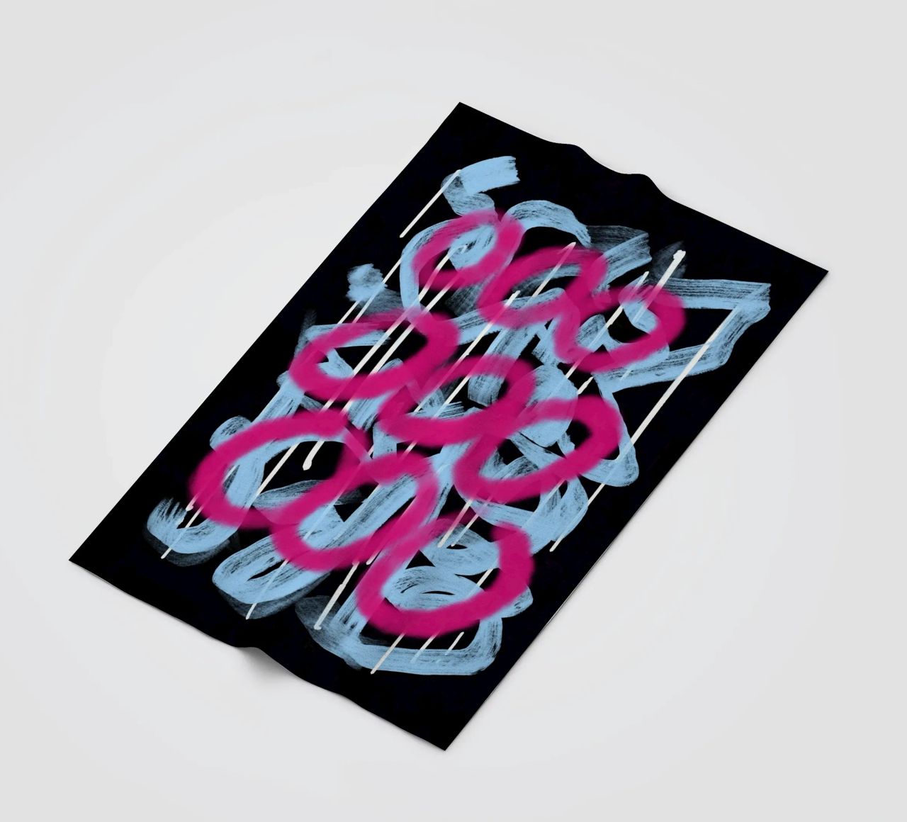 Loop rosa astratto coperta in pile da Little Dean