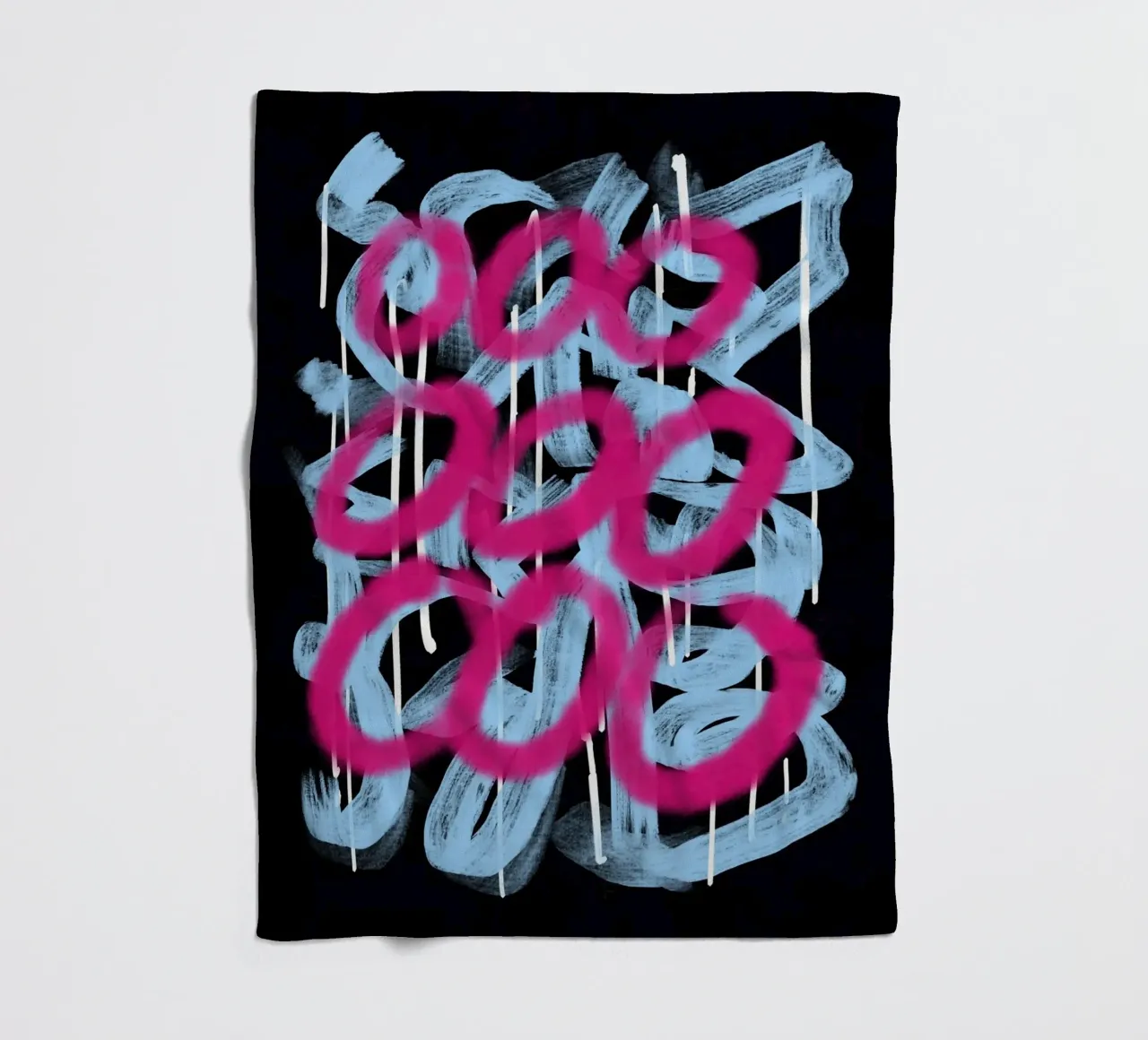 Loop rosa astratto coperta in pile da Little Dean