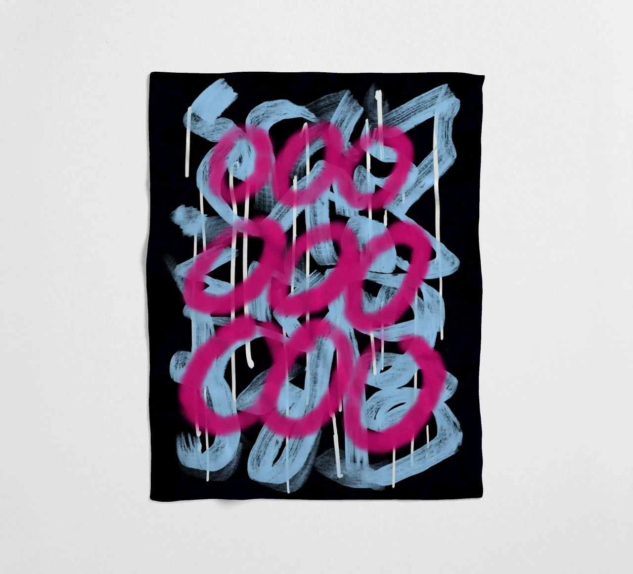 Loop rosa astratto coperta in pile da Little Dean