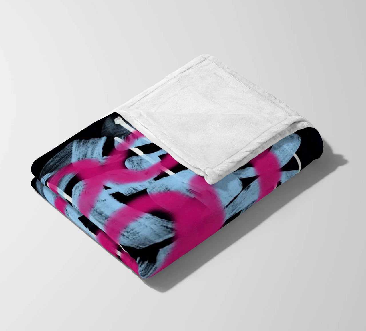 Loop rosa astratto coperta in pile da Little Dean