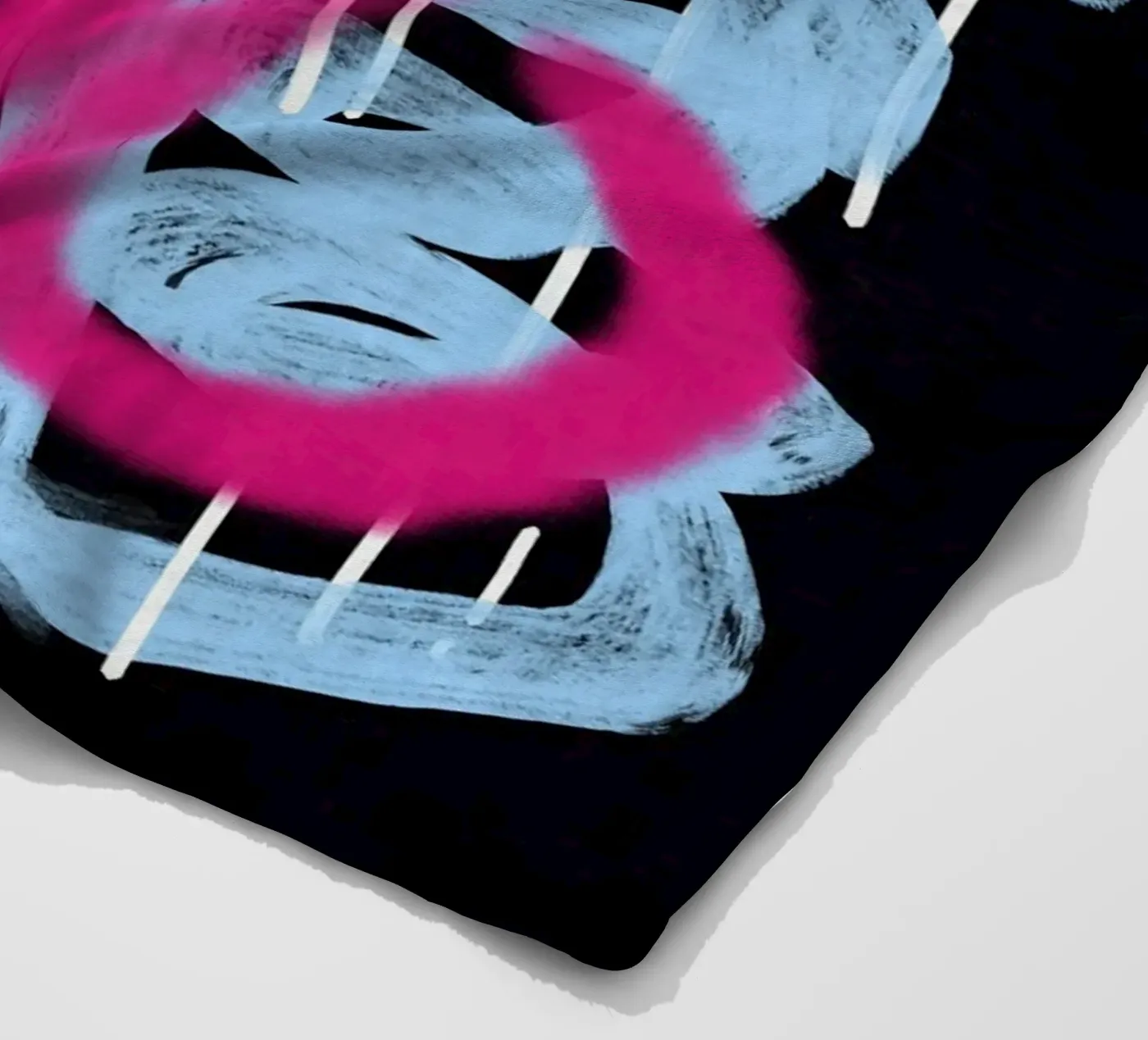 Loop pink abstract fleece blanket by Little Dean