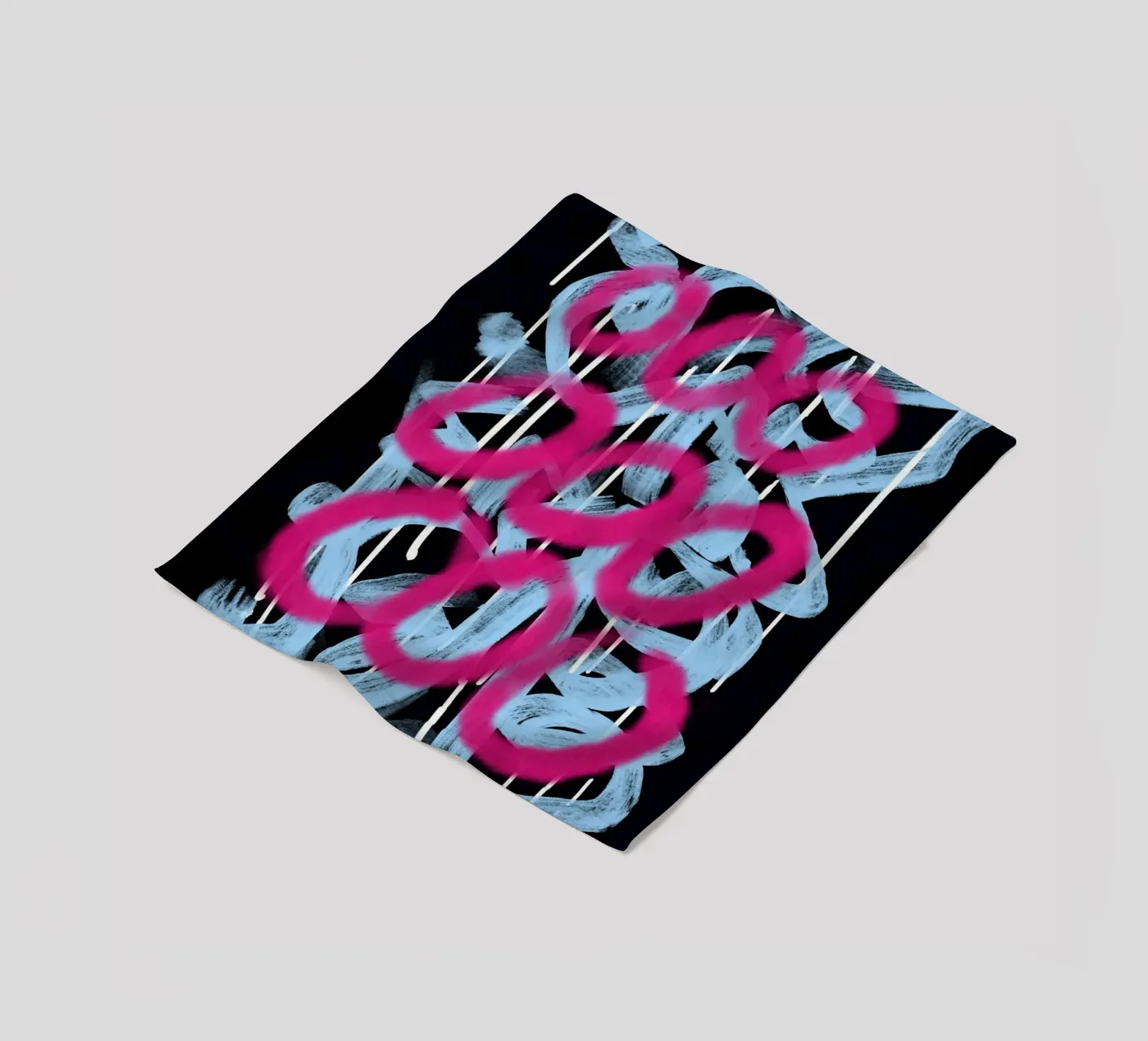 Loop pink abstract fleece blanket by Little Dean