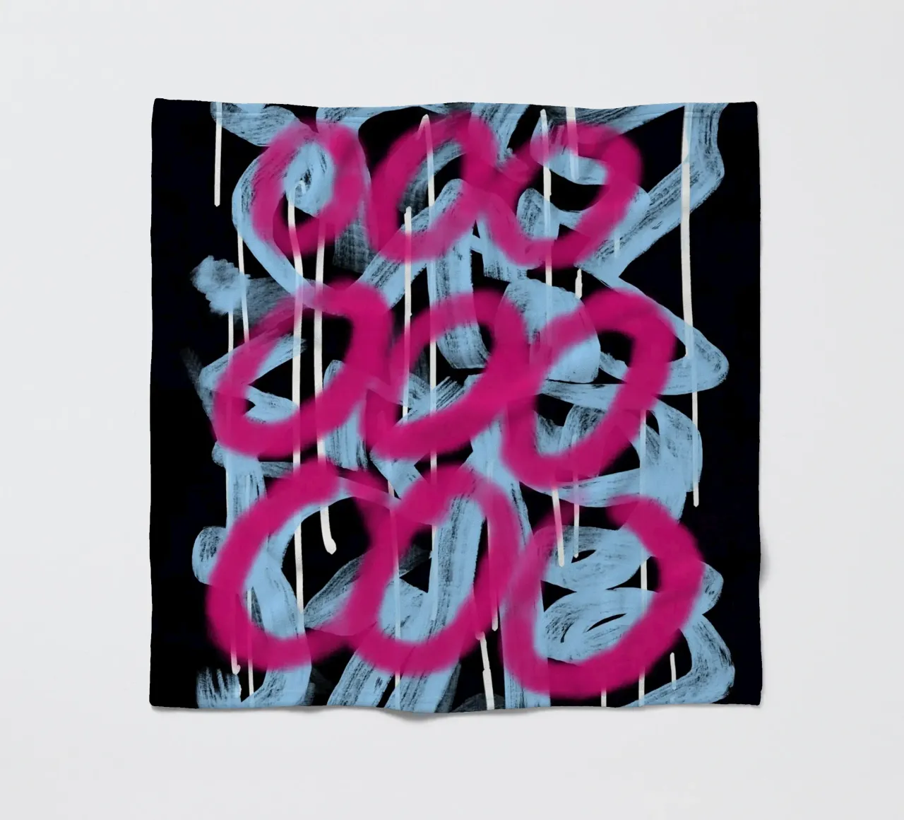 Loop rosa astratto coperta in pile da Little Dean