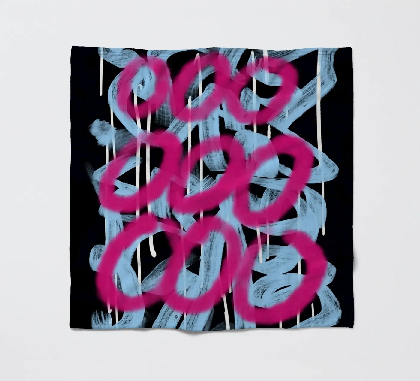 Loop pink abstract fleece blanket by Little Dean