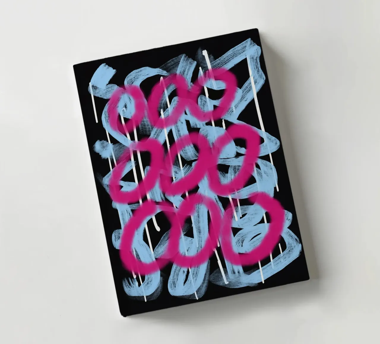 Loop pink abstract notebook by Little Dean