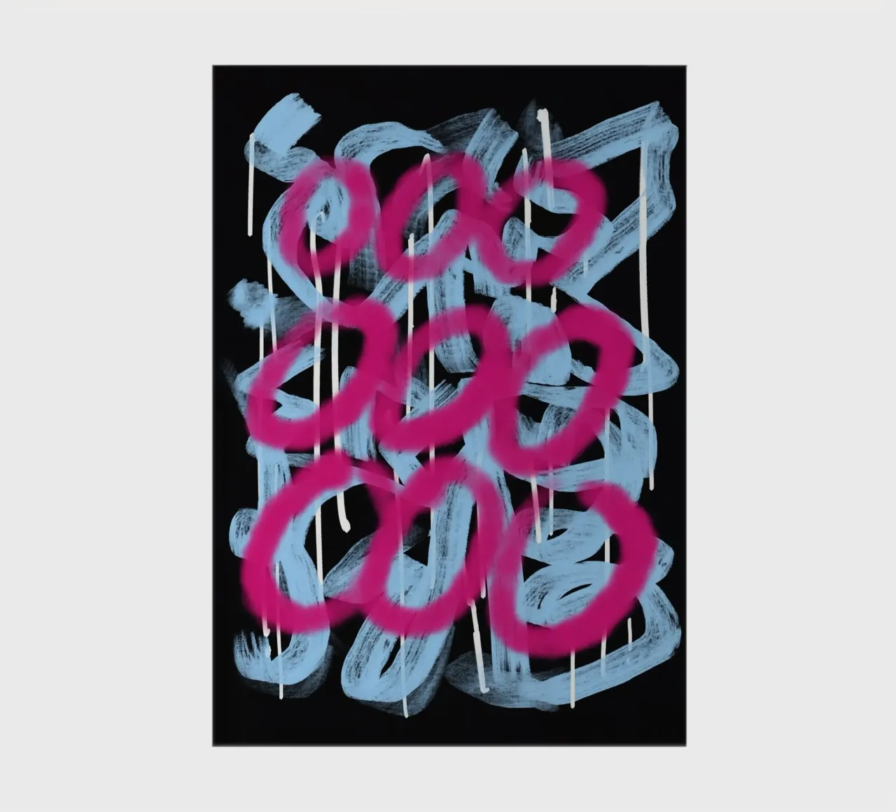 Loop pink abstract notebook by Little Dean