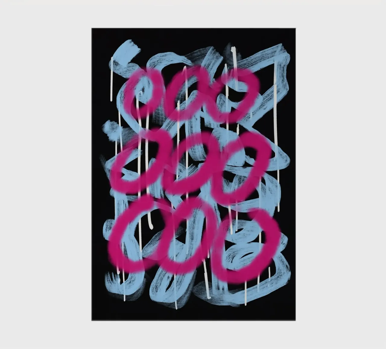 Loop pink abstract notebook by Little Dean