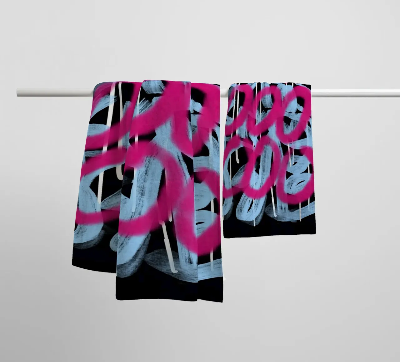 Schleife rosa abstrakt Handtuch von Little Dean