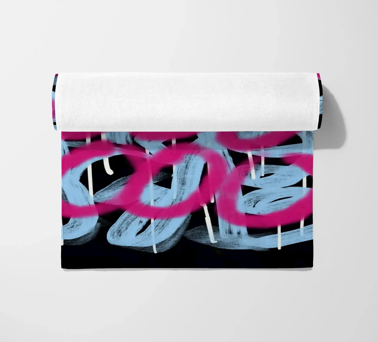 Loop rosa astratto telo mare da Little Dean