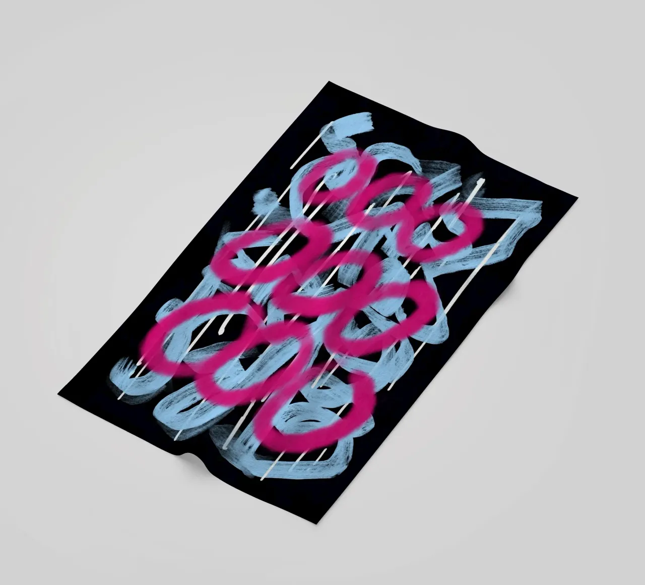 Loop rosa astratto telo mare da Little Dean