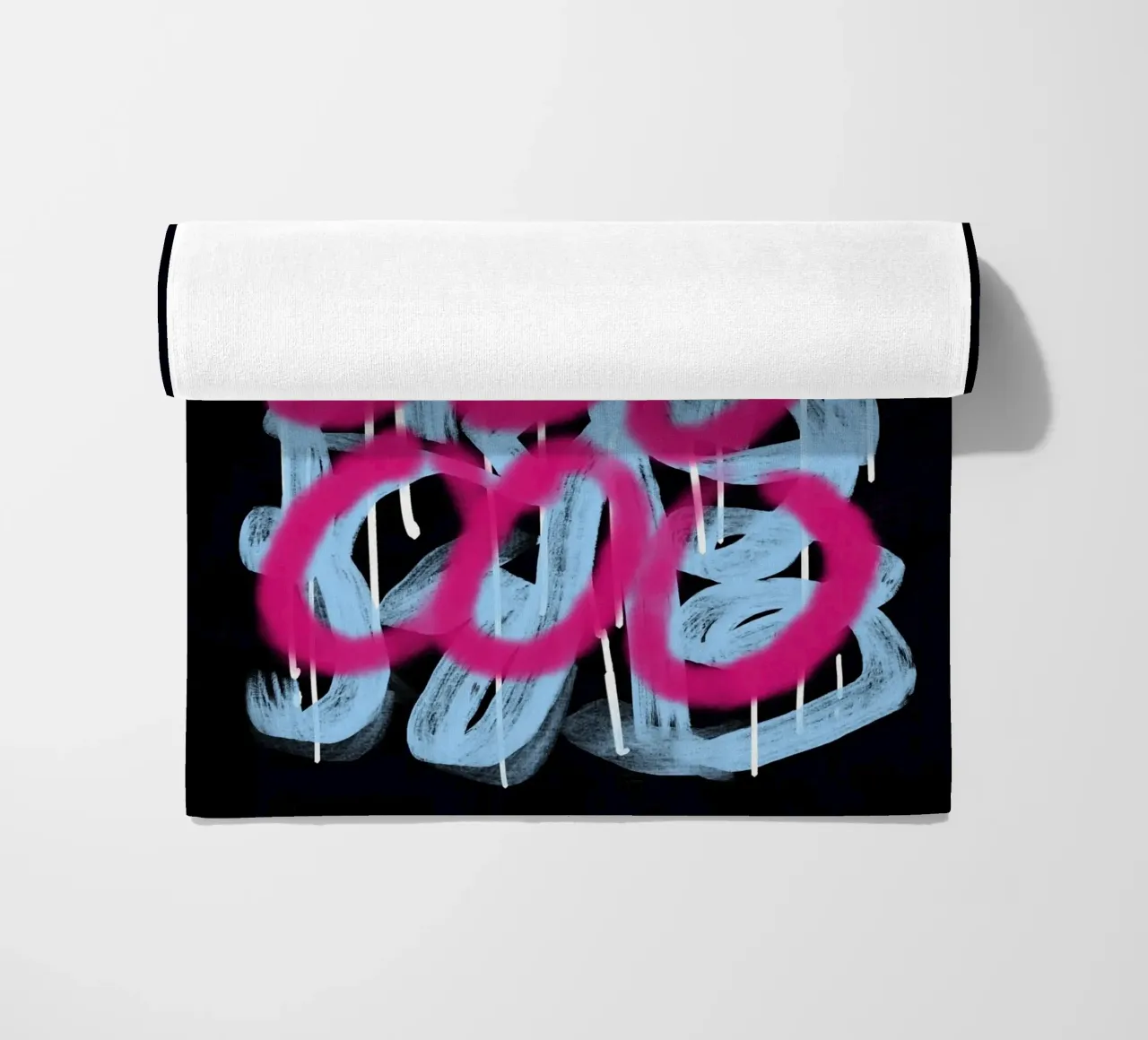 Loop rosa astratto telo mare da Little Dean