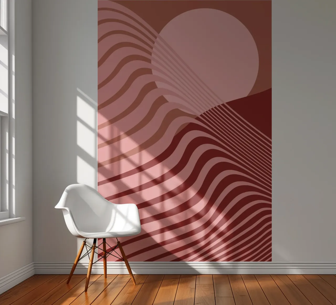 Más allá de la niebla Bronce granate papel para pared de SilverPegasus