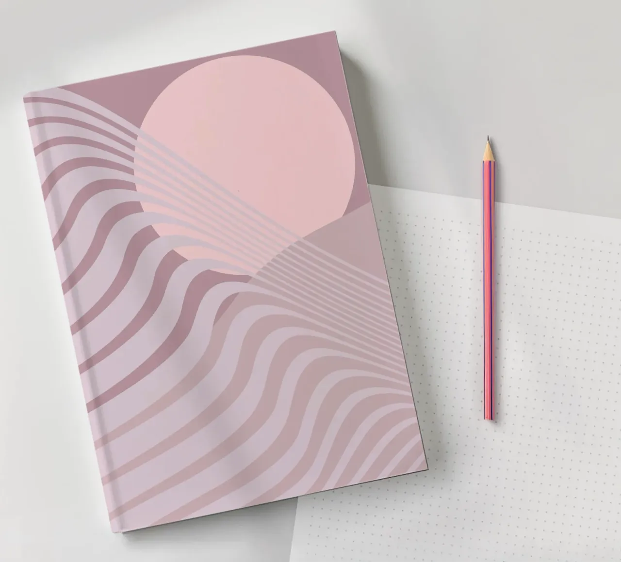Beyond The Fog Misty Taupe notebook by SilverPegasus