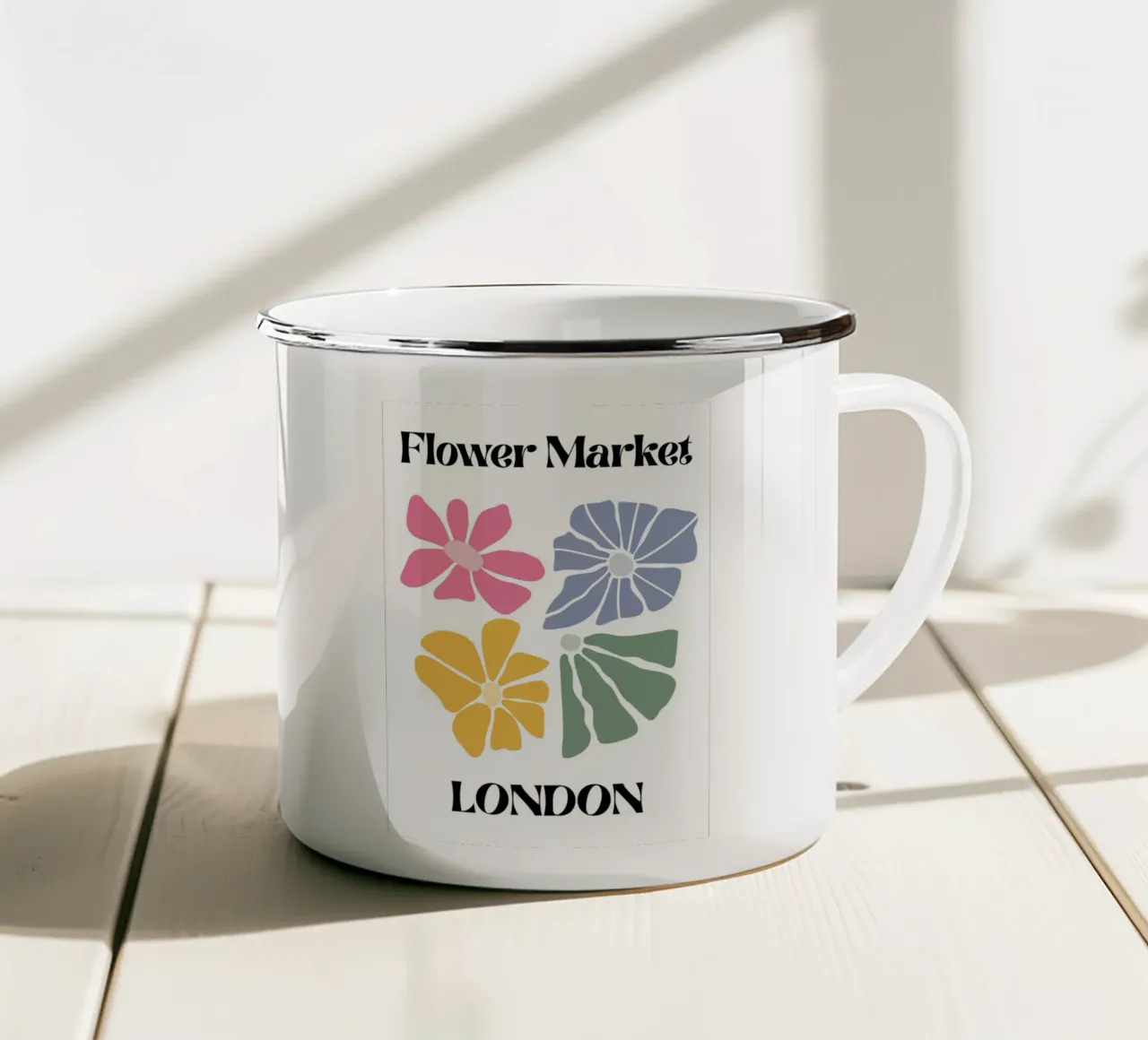 Mercato dei fiori di Londra tazza in smalto da pdigitalprints