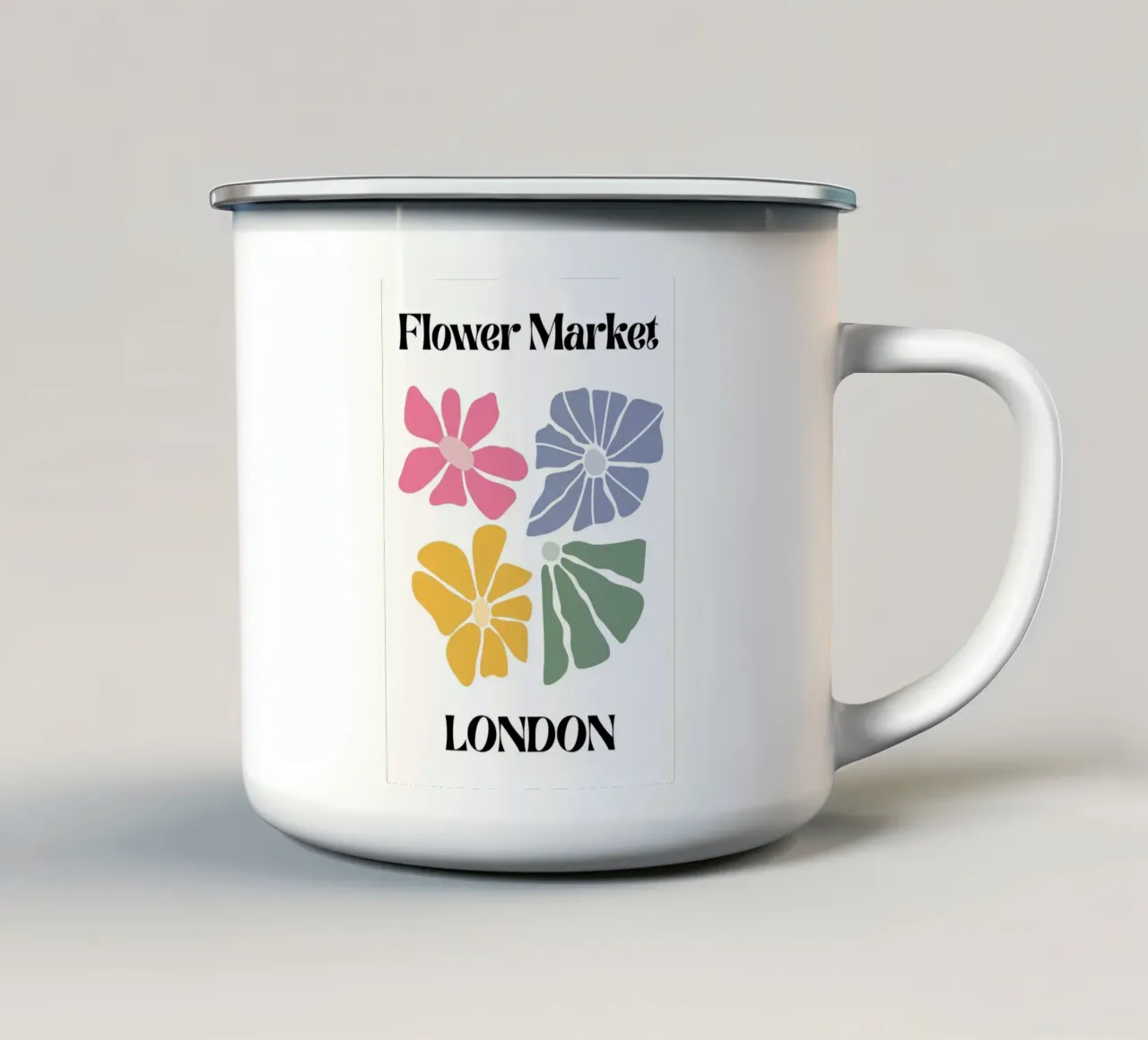 Mercato dei fiori di Londra tazza in smalto da pdigitalprints