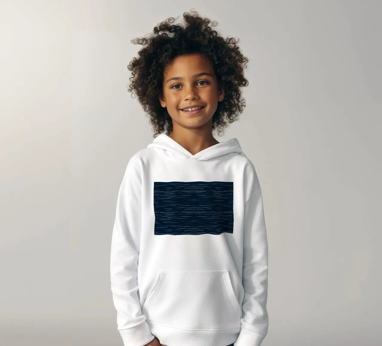 Meteoor Strepen Donker Denim kinder hoodie van SilverPegasus
